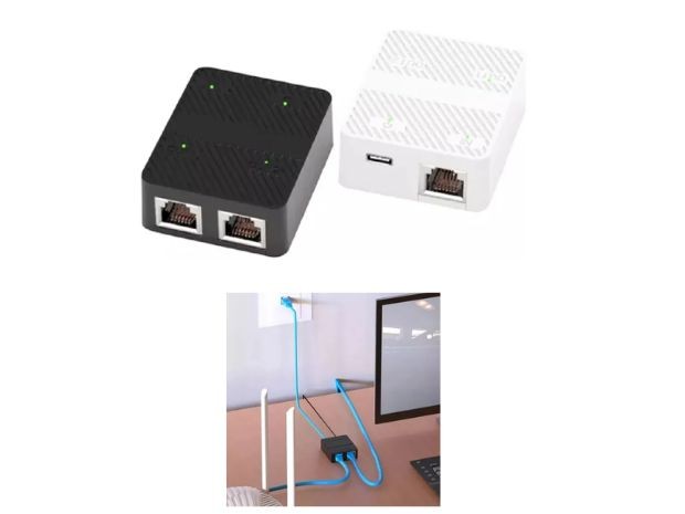 &u+ DIVISOR 1 A 2 VIAS RJ45 CABLE DE RED ADAPTADOR DOBLE LM-511